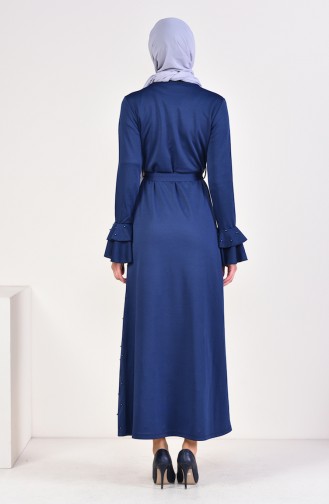 Indigo Hijab Dress 4028-03
