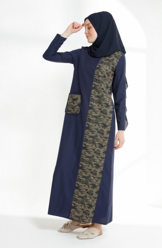 Robe Hijab Bleu Marine 3084A-01