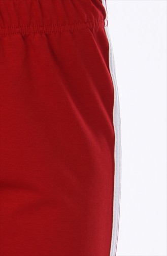 بدلة رياضية بتصميم مطاط عند الخصر 18006A-08 لون احمر 18006A-08