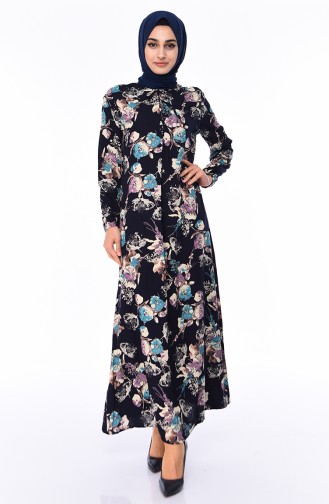 Blue Hijab Dress 0540-03