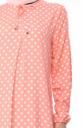 Elastic Sleeve Viscose Dress  0541-01 Pink 0541-01