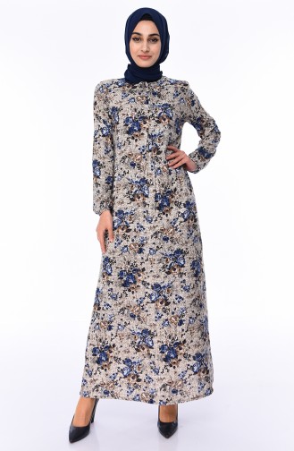 Blue Hijab Dress 0542-01