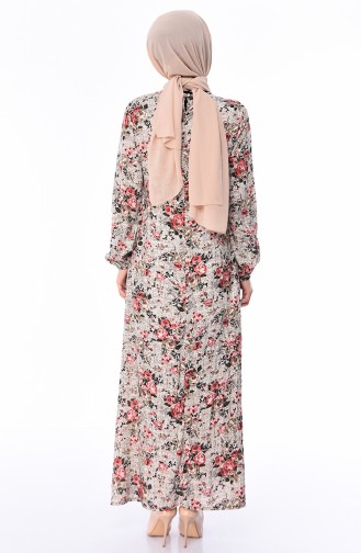 Pink Hijab Dress 0542-03