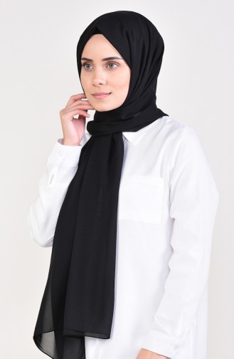 Plain Chiffon Shawl  901479-03 Black 901479-03