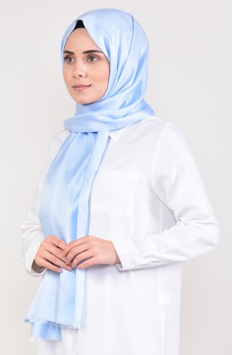 Plain Silvery Shawl 60087-05 Baby Blue 60087-05