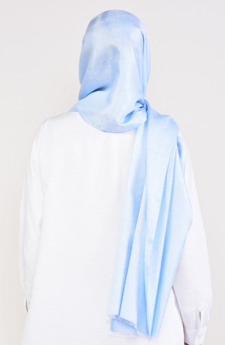 Plain Silvery Shawl 60087-05 Baby Blue 60087-05