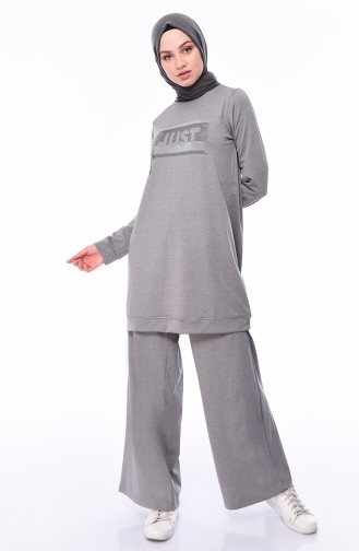 Printed Tracksuit 9062-03 Gray 9062-03