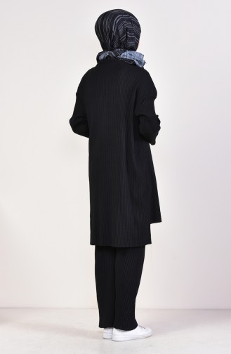 Asymmetric Tunic Trousers Double Suit 3314-06 Black 3314-06