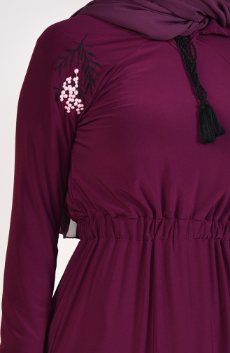 Embroidered Sandy Dress 4122-02 Purple 4122-02