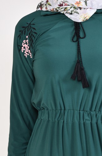Embroidered Sandy Dress 4122-07 Emerald Green 4122-07
