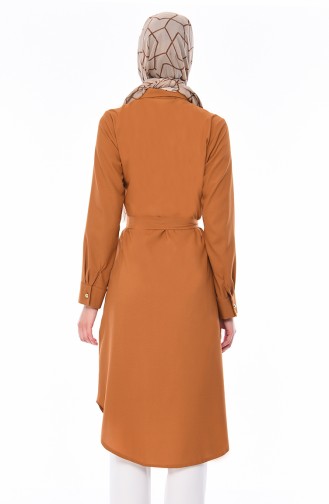 Belted Long Tunic 1001-03 Tobacco 1001-03