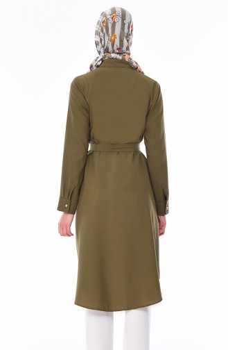 Belted Long Tunic 1001-05 Khaki 1001-05