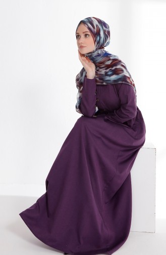 Hellviolett Hijab Kleider 7215-12
