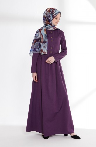 Hellviolett Hijab Kleider 7215-12