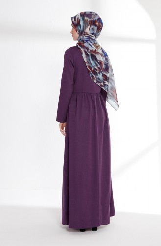 Hellviolett Hijab Kleider 7215-12