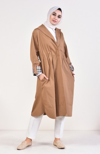 Trench Coat a Boutons Pressions 4551-01 Camel 4551-01