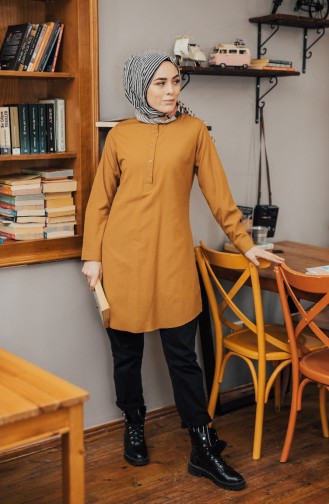 Minahill Judge Collar Tunic 8201-08 Mustard 8201-08