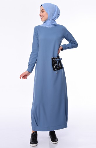 Blue Hijab Dress 0232-03