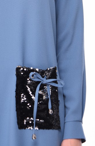 Blue Hijab Dress 0232-03