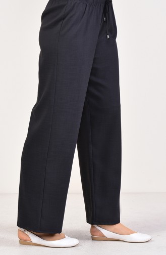 Elastic Waist Linen Pants 2086A-01 Dark Smoked 2086A-01