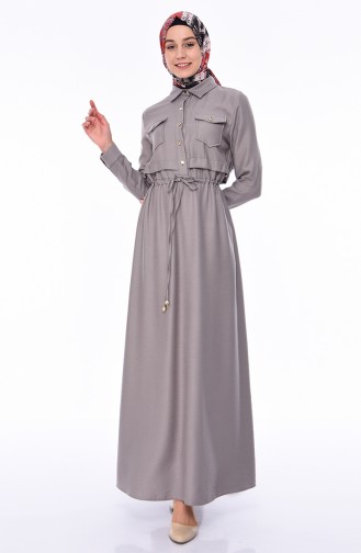 Aerobin Fabric Pocket Dress 0469-05 Gray 0469-05