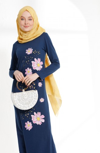 Indigo Hijab Dress 5008-12