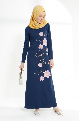 Indigo Hijab Dress 5008-12