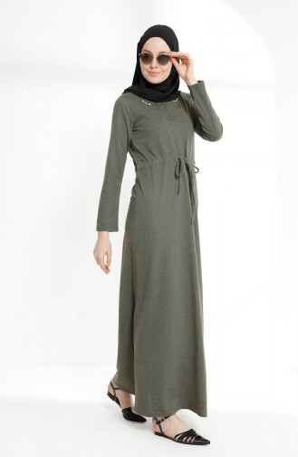 Khaki Hijab Kleider 5012-04