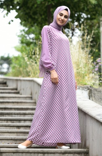 Minahill Printed Dress 10134-03 Lilac 10134-03