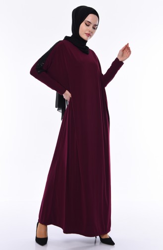 Lila Hijab Kleider 9027-02