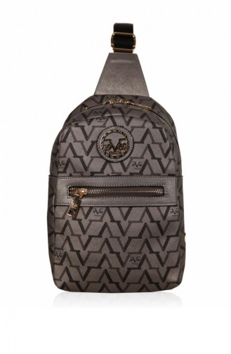 Silbergrau Rucksack 3683-Gümüş-22