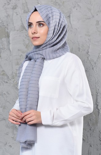 Simli Cotton Şal 4334-02 Gri