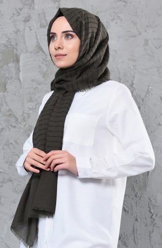 Simli Cotton Şal 4334-05 Haki