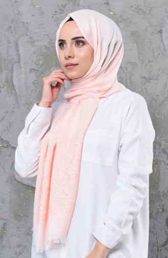 Simli Cotton Şal 4335-07 Somon 4335-07