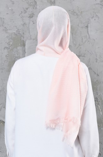 Silvery Cotton Shawl  4348-05 Salmon 4348-05