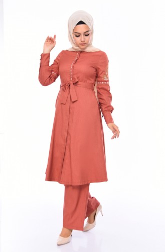 Embroidered Tunic Trousers Double Suit 9030A-03 Onion Shell 9030A-03