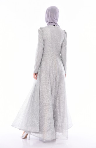 Silvery Evening Dress 5105-02 Gray 5105-02