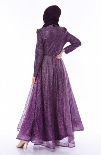 Silvery Evening Dress 5105-03 Purple 5105-03
