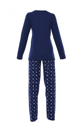 Women´s Long Sleeve Pajama 803044-01 Navy 803044-01