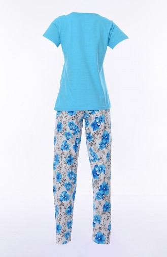 Women´s Short Sleeve Pajamas 810191-02 Turquoise 810191-02