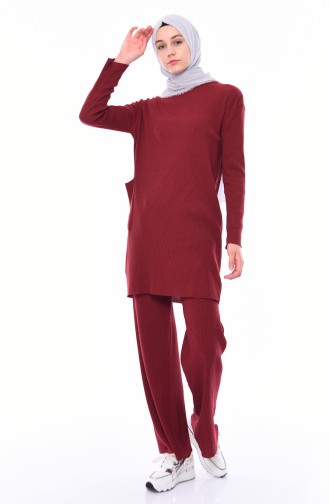 Tunic Pants Binary Suit 3316-19 Dark Claret Red 3316-19