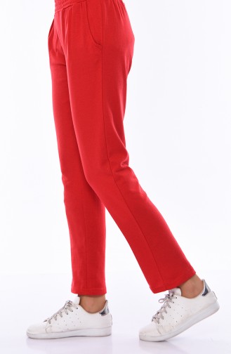 Pantalon Sport avec Poches 1003-04 Rouge 1003-04