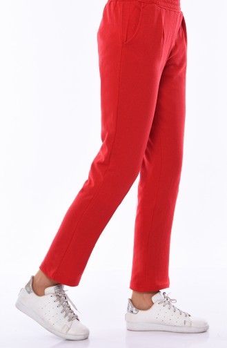 Pantalon Sport avec Poches 1003-04 Rouge 1003-04