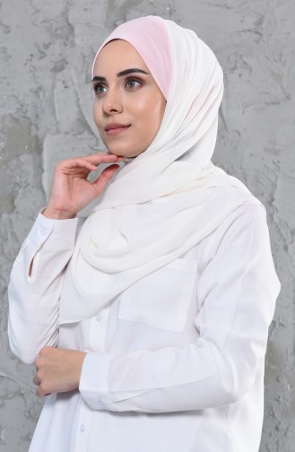 Bonnet Chiffon Shawl BS0002-7-22 Powder Cream 0002-7-22