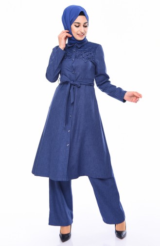 Pearl Tunic Pants Binary Suit 9036A-04 Indigo 9036A-04