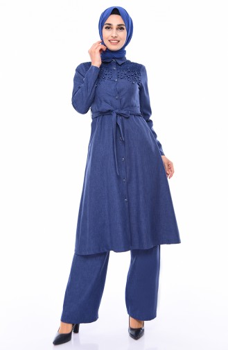 Pearl Tunic Pants Binary Suit 9036A-04 Indigo 9036A-04