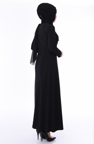 Black Hijab Dress 1198-01