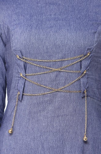 Eyelet Detail Dress 1198-06 Blue Jeans 1198-06