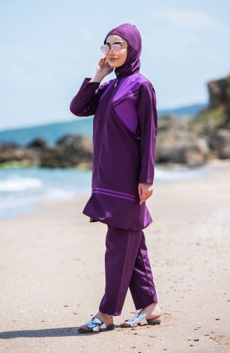 Hijab Swimsuit 15214 Purple 15214
