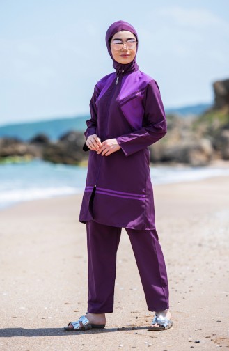 Purple Swimsuit Hijab 15214